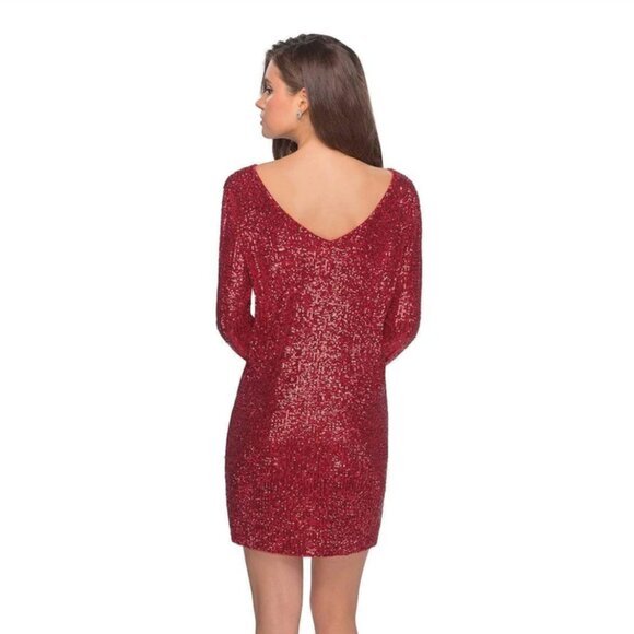 Mingda's Dress Red Sequin Dress - Picture 2 of 6